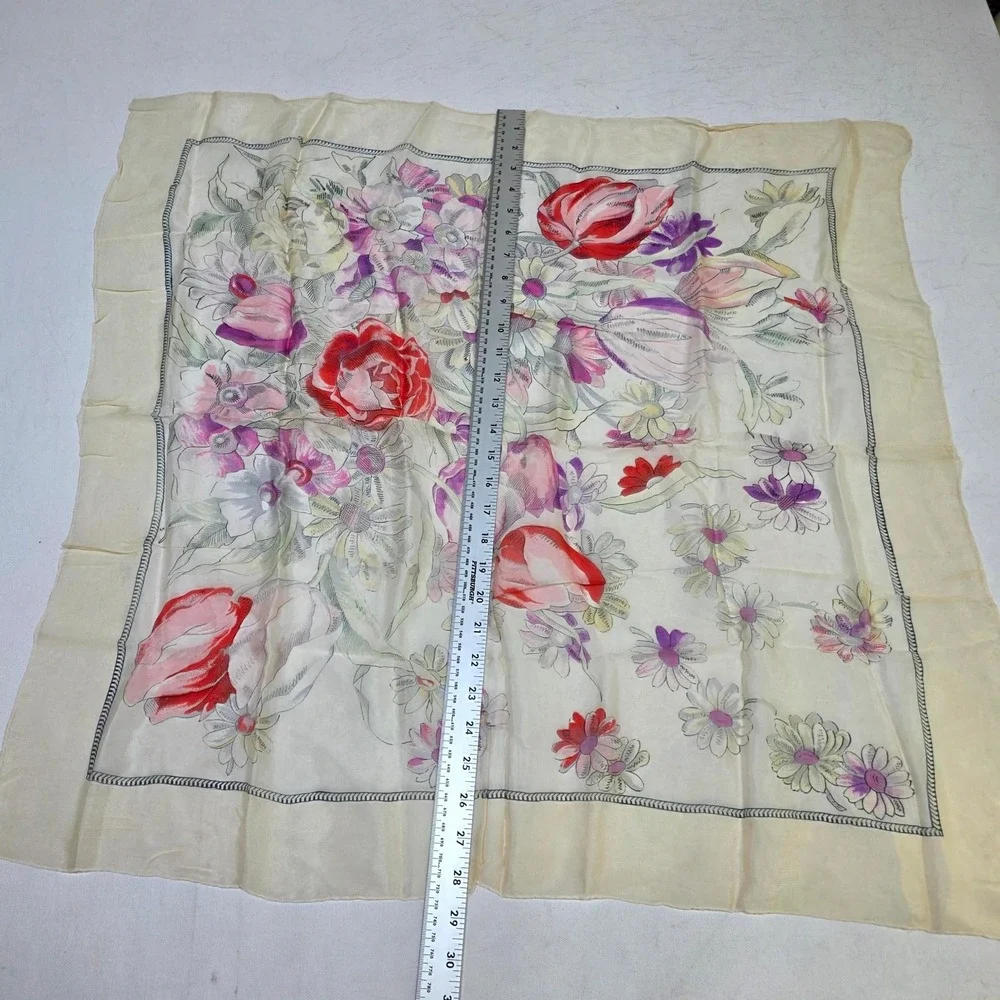 Handkerchief Scarf Lot Women Multicolor Vintage Floral Mixed 9pc Shabby Chic